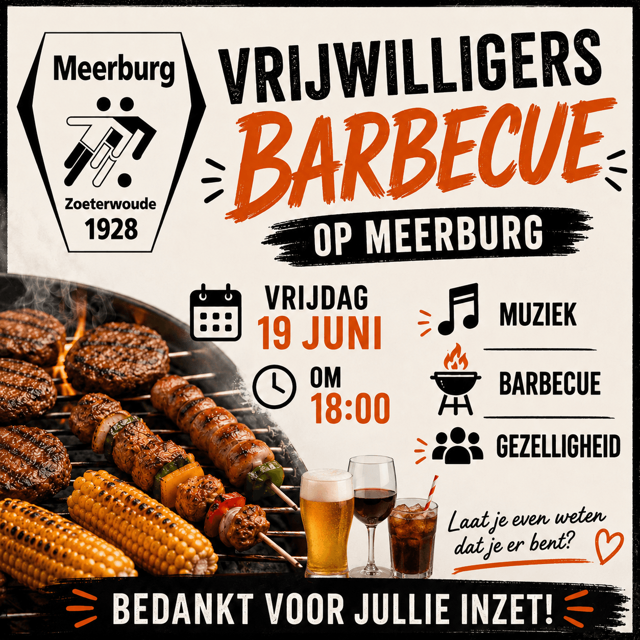 BBQ avondje voor vrijwilligers
