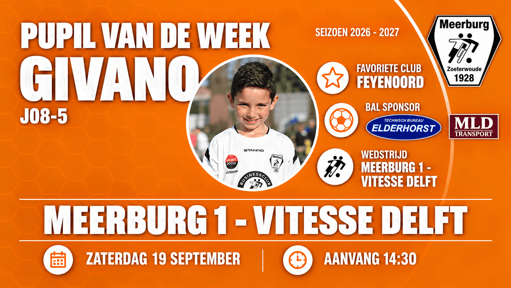 Wie scoort zaterdag de eerste goal tegen Vitesse Delft?